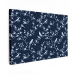 Grafisch - Bloesemtak - Blauw canvas 2cm klein 34 -z3d