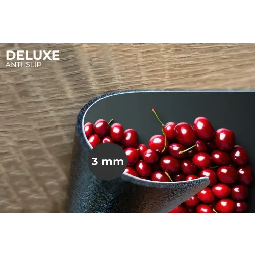 Kersen - Hart - Rood - Zwart Placemat vinyl groot -closeup