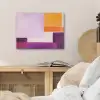 Vlakken - Abstract - Rechthoekig - Oranje PET vilt klein -sfeer3