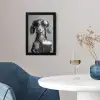 Teckel - Bier - Glas - Bril fotolijst zwart zonder passe partout klein -sfeer4