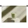 Matcha - Glas - Groen - Minimalistisch Wandkleed katoen klein -zz3d