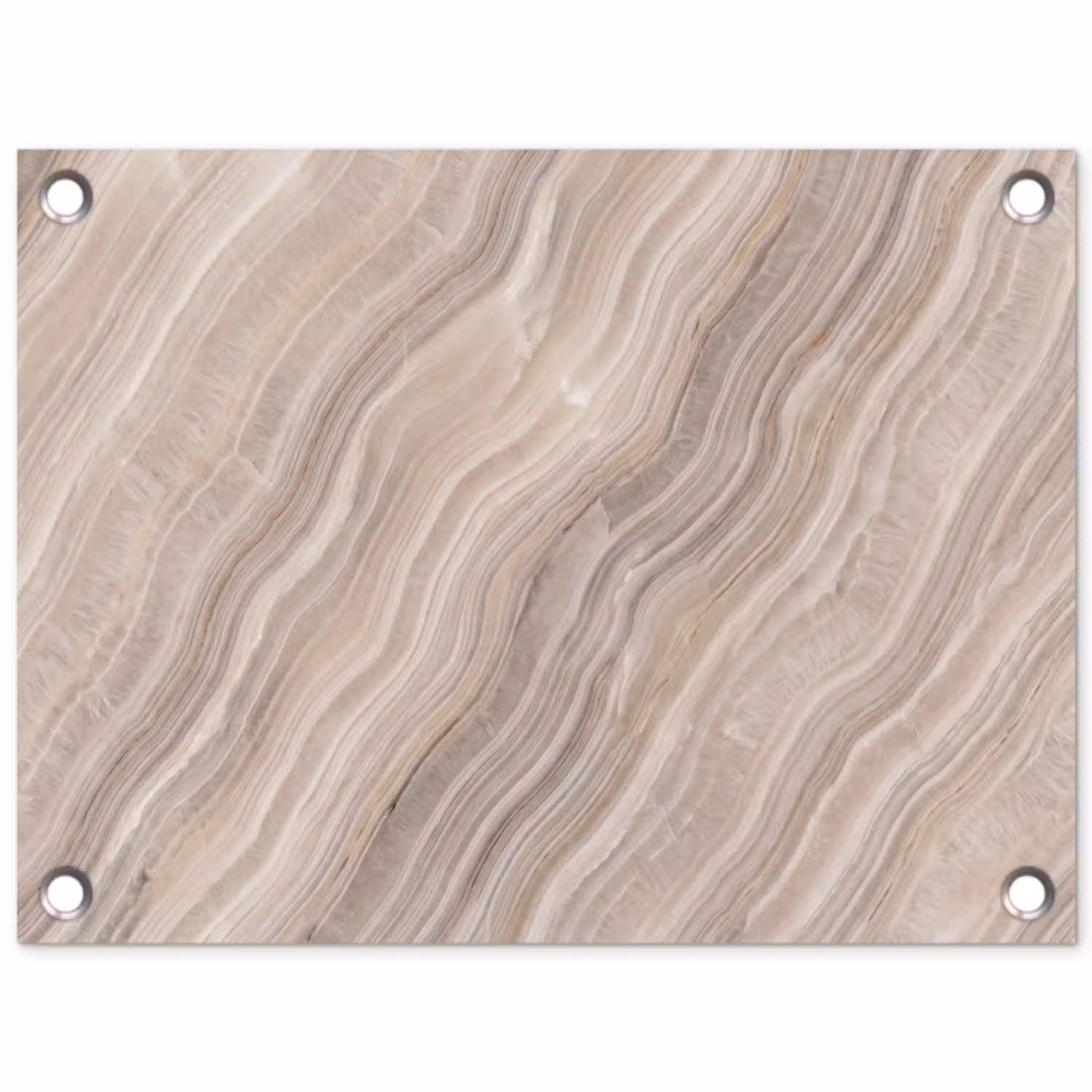 Textuur - Golvend - Abstract - Modern - Beige tuinposter los doek klein -3d
