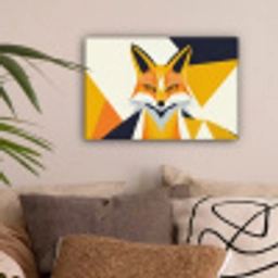 Vos - Oranje - Abstract - Driehoeken canvas 2cm klein -sfeer1