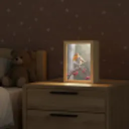 Roodborst - Tak - Bessen - Natuur Light Box met kabel (Kinderlampje) klein -sfeer1_kind