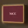 Nice - Bordeaux - Roze Light Box met batterij (Wandlamp) middel -z3d_website