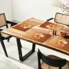 Glazen - Bloem - Oranje Placemat vinyl groot -zzsfeer4_Kitchenyeah-website
