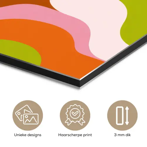 Abstract - Vormen - Roze aluminium wit klein -closeup_NL