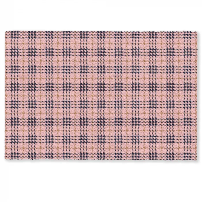 Plaid - Patroon - Schotse - Roze Deurmat klein 898 -zkaufland3d
