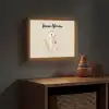 Zeepaardje - Zeewier - Beige Light Box met batterij (Wandlamp kind) middel -sfeer5_kind