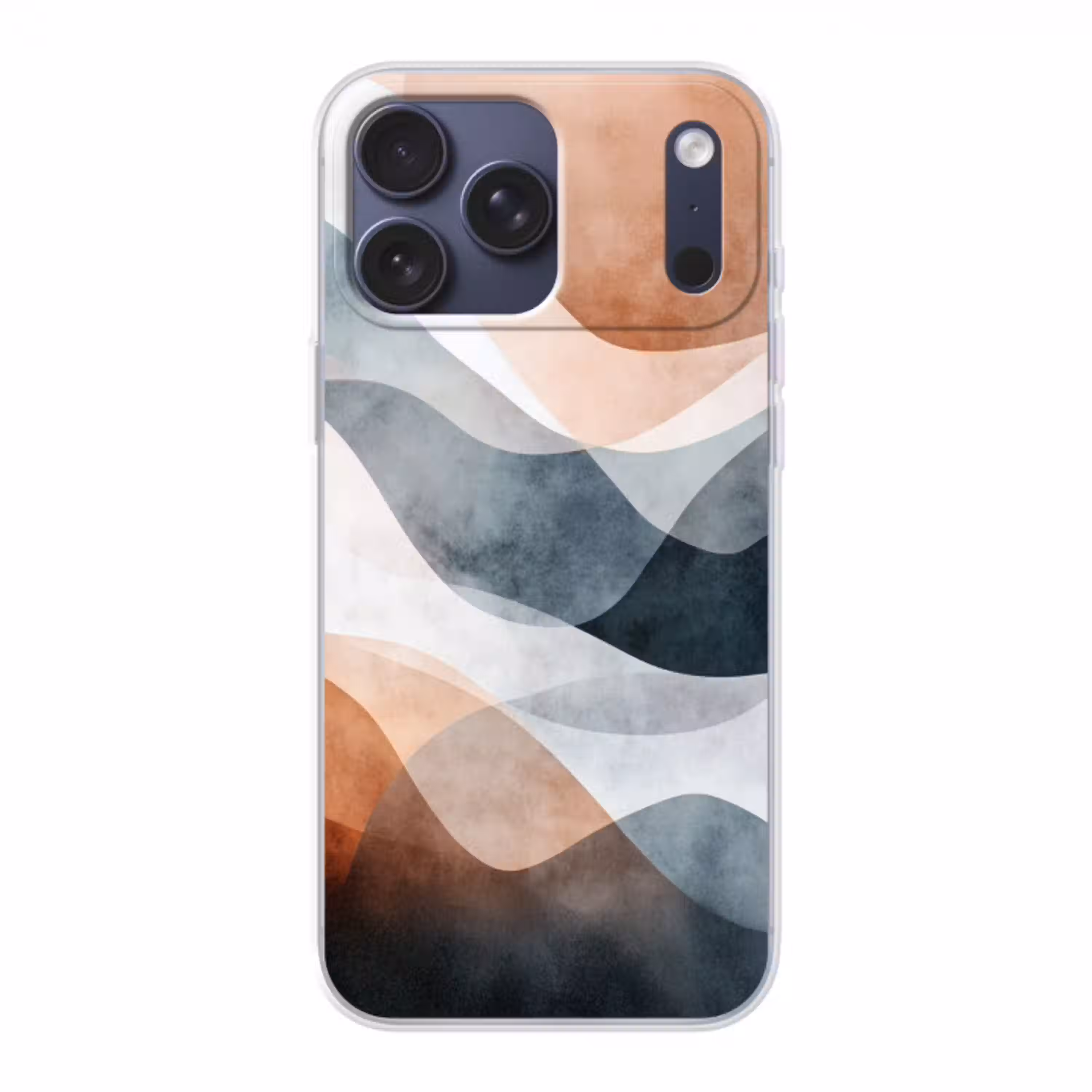 Abstract - Golven - Blauw Telefoonhoesje iPhone 17 Pro Max klein -3d