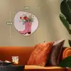 Cowboylaarzen - Roze - Boeket - Bloemen Wandcirkel Organisch Forex 3mm klein -sfeer3