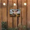Koe - Bloemen - Weiland tuinposter los doek klein -sfeer1