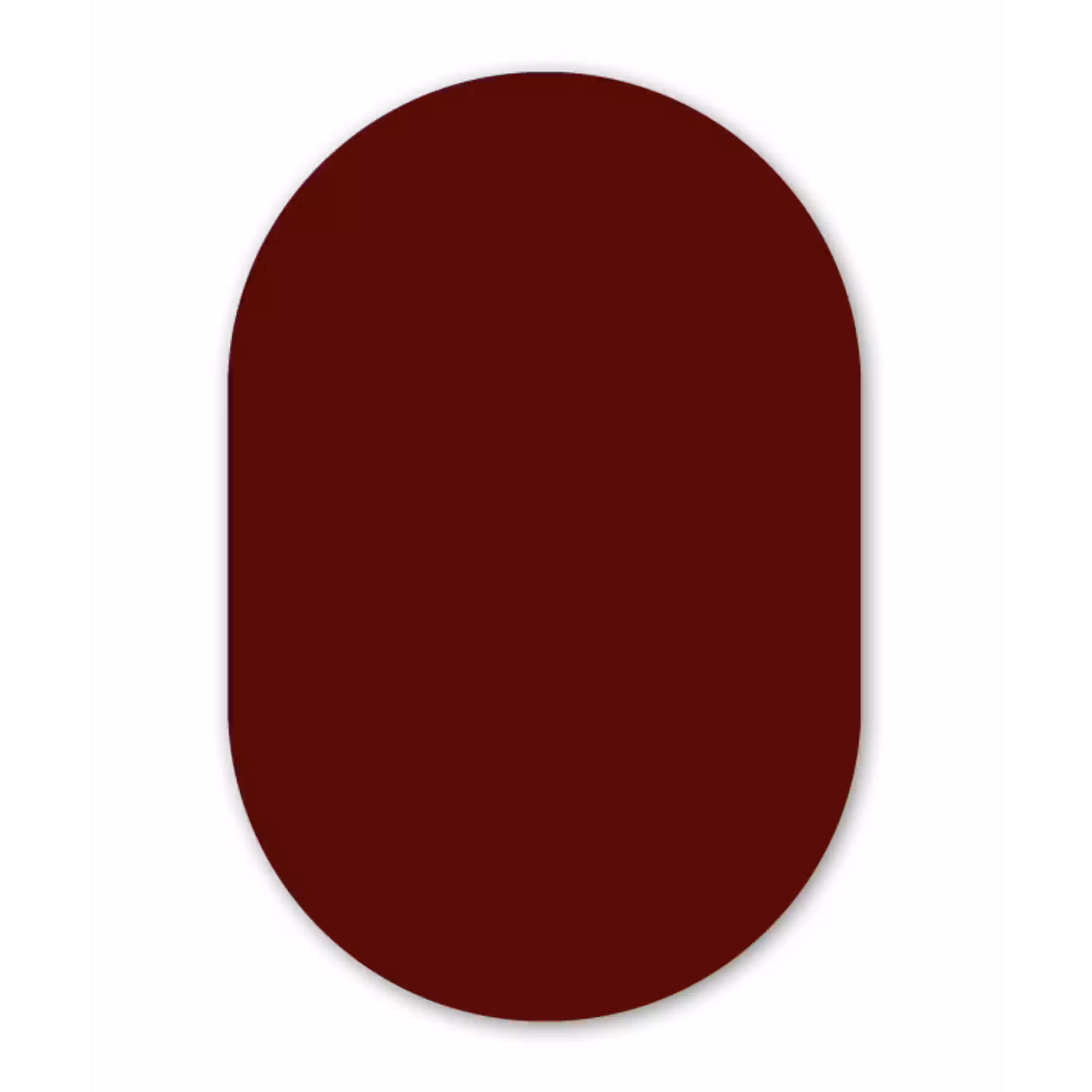 Burnt - Mahogany - Rood Wandcirkel Ovaal Aluminium middel 839 -3d