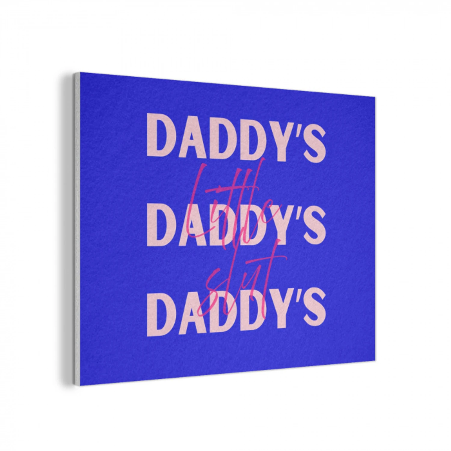 Blauw - Daddy's - Blokletters PET vilt klein -3d