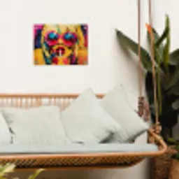 Zonnebril - Roze - Vrouw - Rietje tuinposter los doek klein -sfeer7