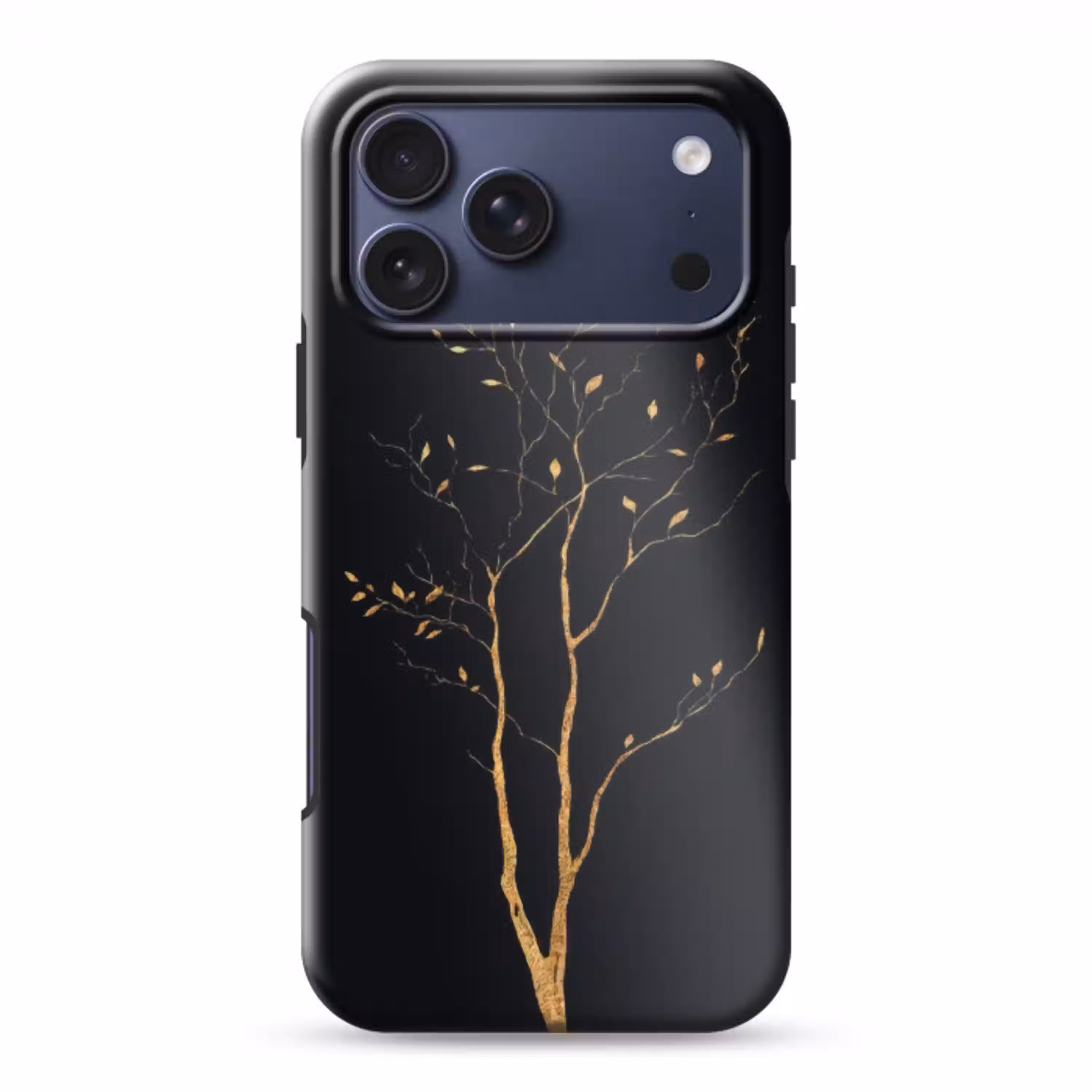 Takken - Blaadjes - Zwart Toughcase MagSafe Apple iPhone 17 Pro Max klein -3d