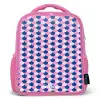 Schubben - Patroon - Blauw - Roze Kinderrugzak - Roze middel -3d