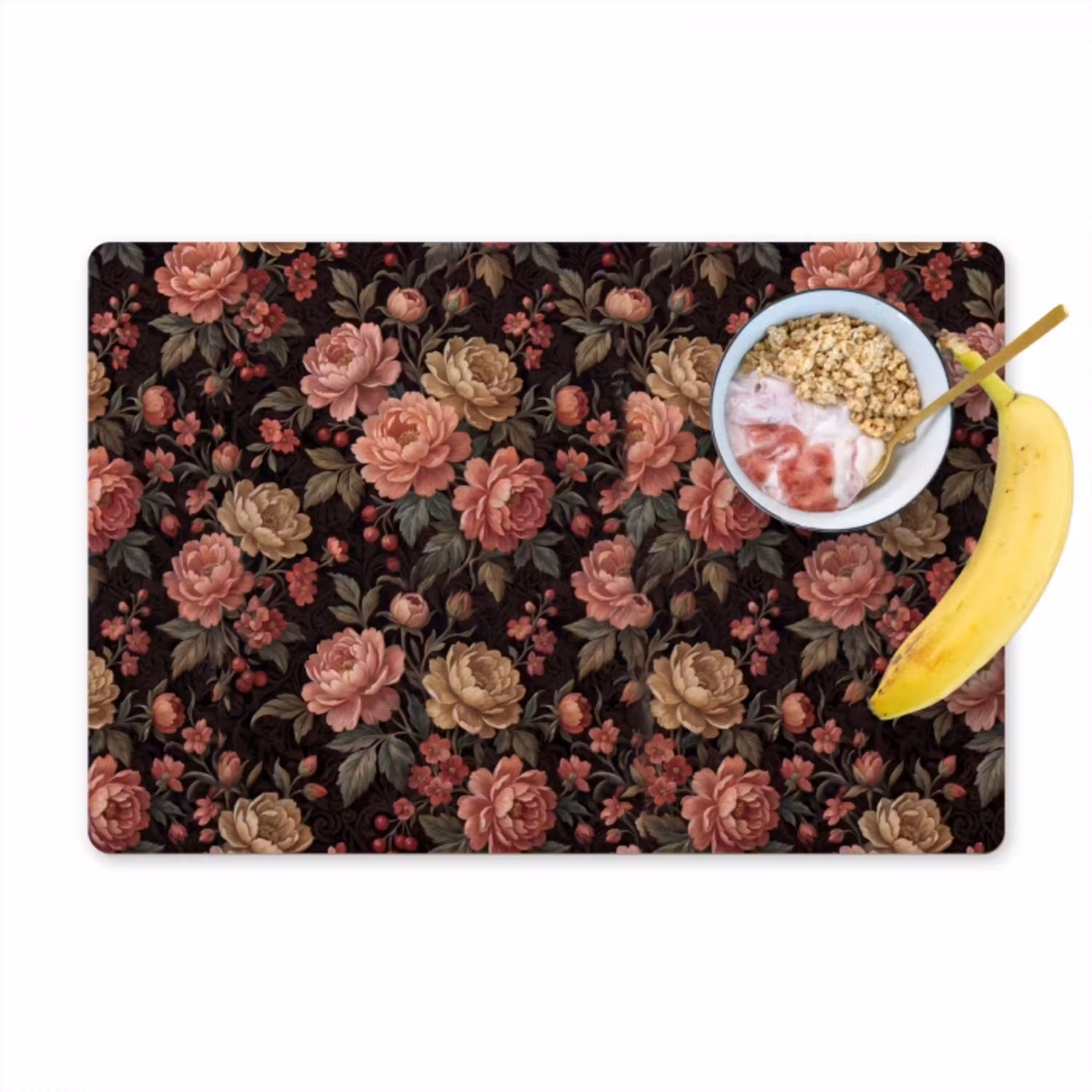 Bloemen - Patroon - Natuur - Vintage - Roze Placemat vinyl groot -zzzproduct_Kitchenyeah-website
