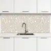 Bloemen - Steel - Blaadjes keuken achterwand 2 middel 871 -3d