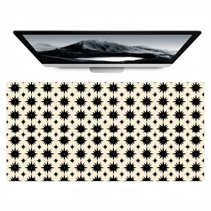 Stervormen - Geometrisch - Zwart Muismat XXL klein 681 -zzz3d