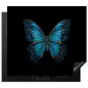 Vlinder - Blauw - Contrast Inductie beschermer vinyl 3mm middel -3d