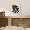 Palmblad - Donkere bladen - Subtiel aluminium wit klein -sfeer3