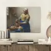 Het melkmeisje - Kunst - Oude meesters - Vermeer PET vilt klein -sfeer1
