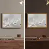 Paardenbloem - Waterdruppels - Stilleven - Modern Light Box met batterij (Wandlamp) middel -sfeer3