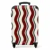 Golvende strepen in rood NBS - Handbagage koffer - Kinderen Unisex middel -productfoto_recht