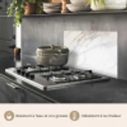 Marmer - Steen - Wit - Goud - Marmerlook - Steen - Luxe keuken achterwand spatscherm klein -usp_FR