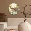 Bloesems - Zonlicht - Quote - Wit Wandcirkel kunststof plaat 5mm dik klein -sfeer1