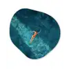 Vrouw - Water - Bikini - Oranje Wandcirkel Organisch Forex 3mm klein -3d