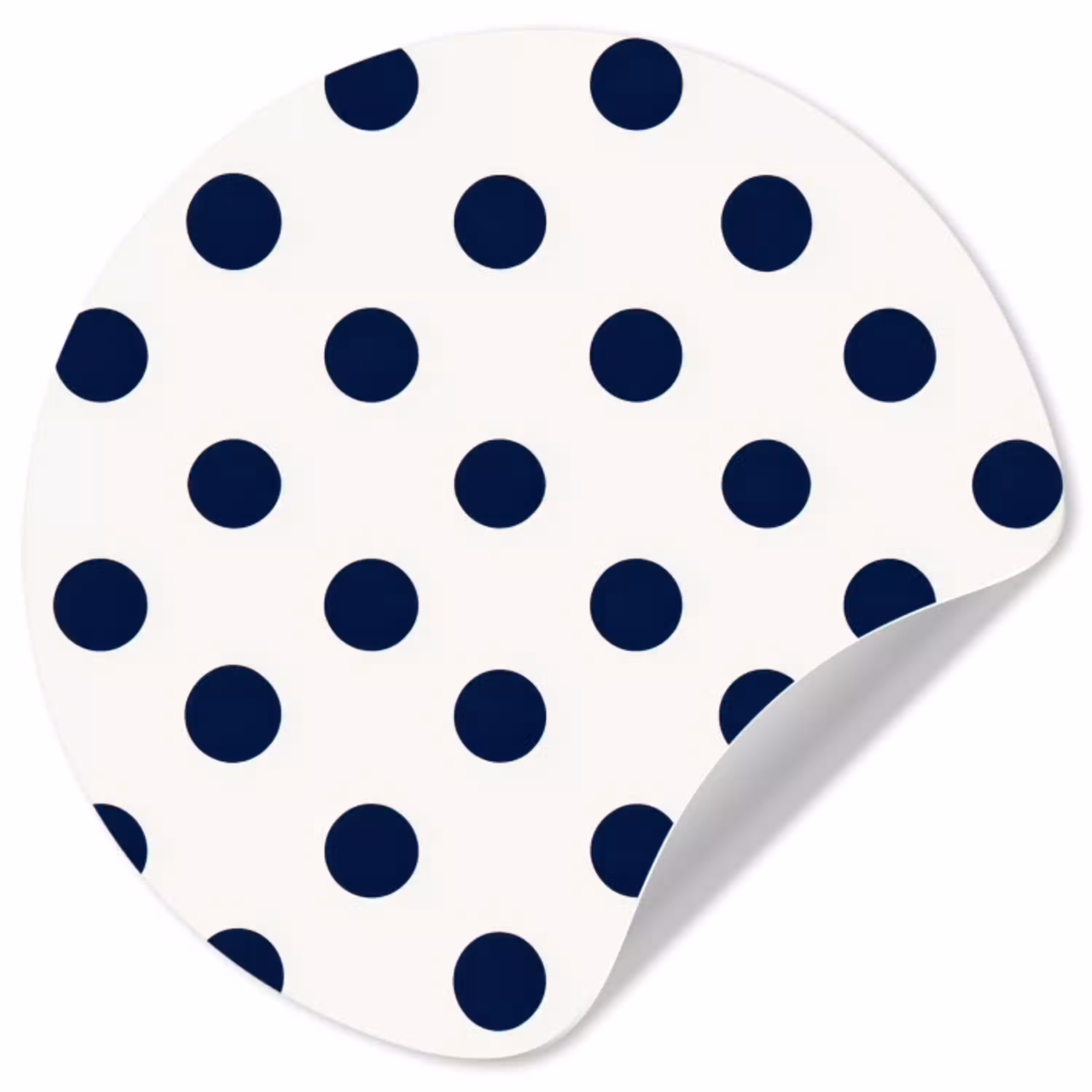 Klassiek - Stippen - Blauw Wandcirkel behangsticker klein 186 -3d
