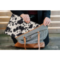 Patroon - Vacht - Zwart - Wit laptophoes neopreen klein -tas