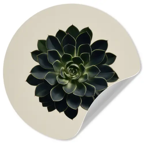 Rozet - Cirkelvormig - Donkergroen Wandcirkel behangsticker klein -3d