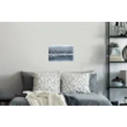 Bos - Reflectie - Meer - Winter - Serene Muursticker klein -slaapkamer