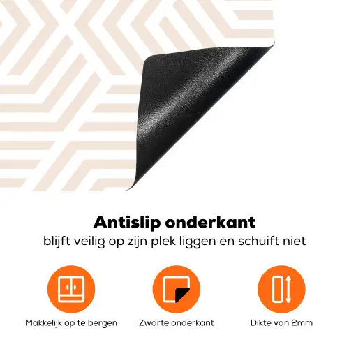 Patroon - Geometrie - Design - Pastel Inductie beschermer vinyl 3mm klein 276 -zzzzzzz-td-onderkant