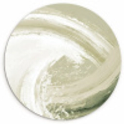 Abstract - Penseelstreken - Golven - Groen Wandcirkel kunststof plaat 5mm dik klein -3d