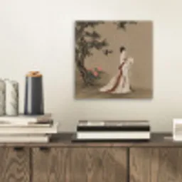 Vrouw - Azië - Kunst - Beige aluminium wit klein -sfeer1