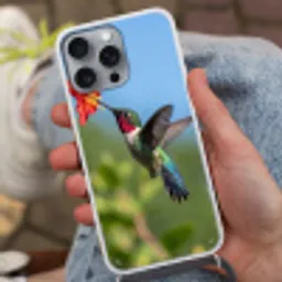 Kolibrie - Bloem - Natuur - Groen Hoesje iPhone 16 Pro Max met koord klein -sfeer3