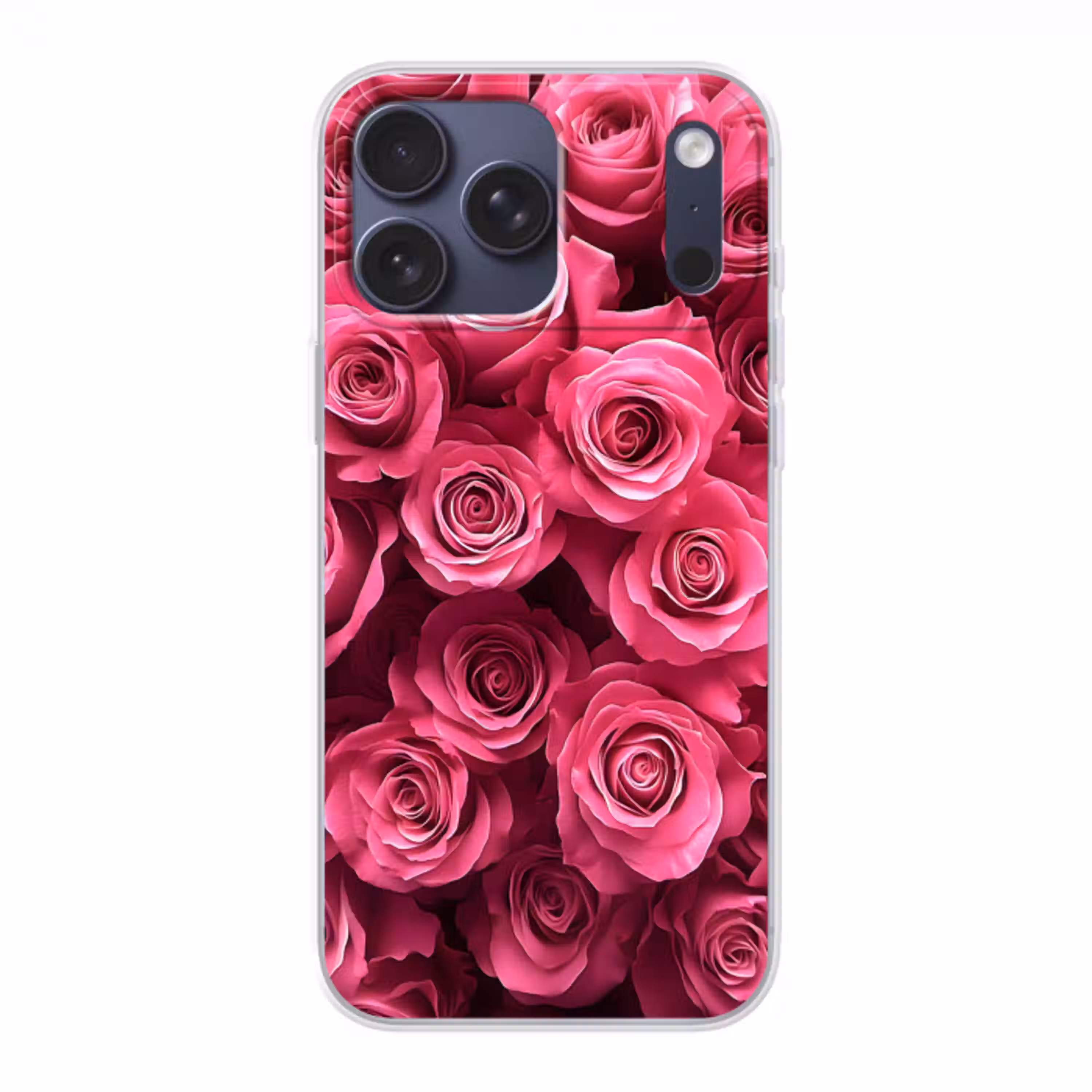 Rozen - Pink - Bloem Telefoonhoesje iPhone 17 Pro Max klein -3d