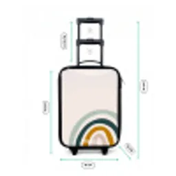 Ruwe regenboog aqua Kinderkoffer - Zwart klein -productfoto_formaten