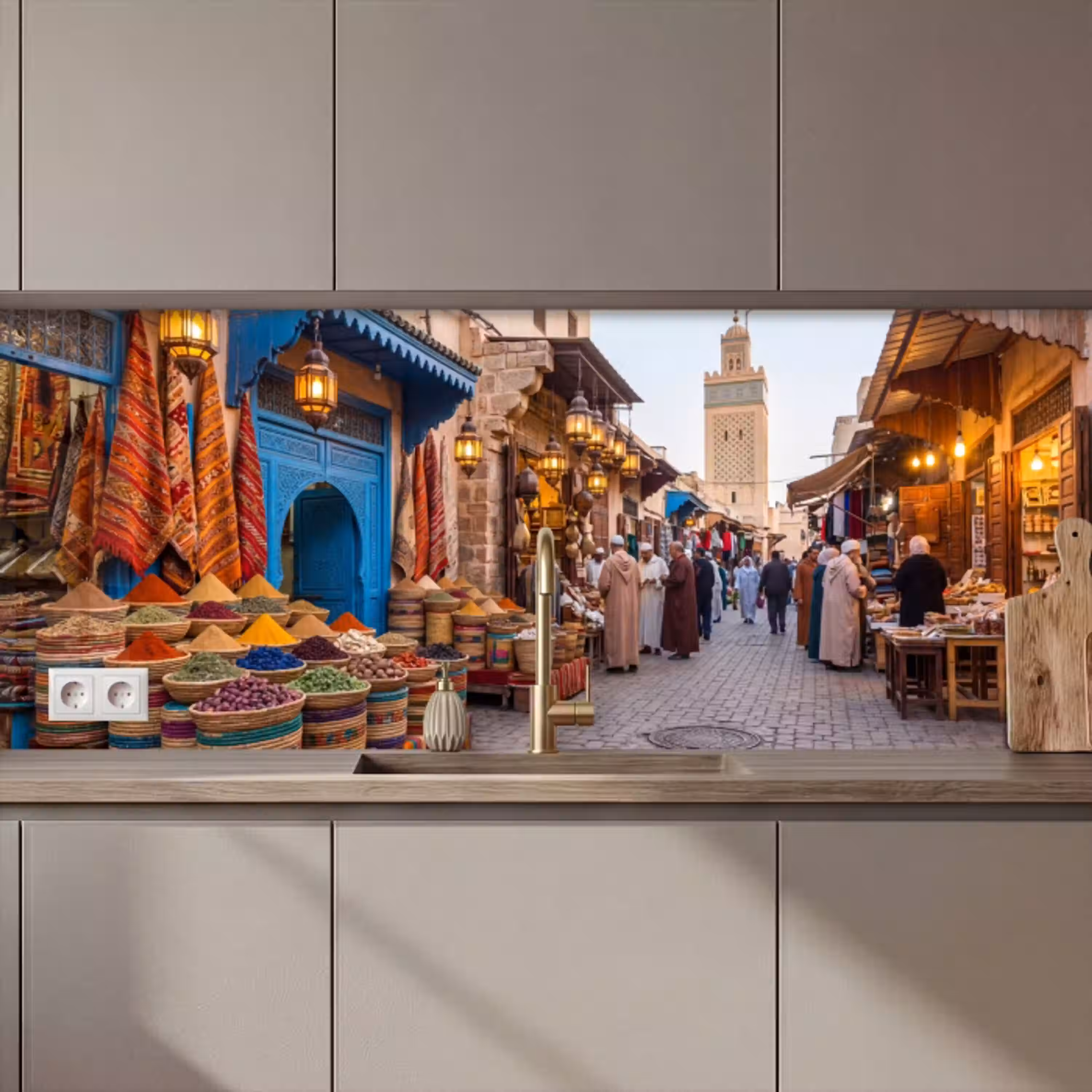 Markt - Oosters - Kleurrijk keuken achterwand 2 middel zz_3dshopping