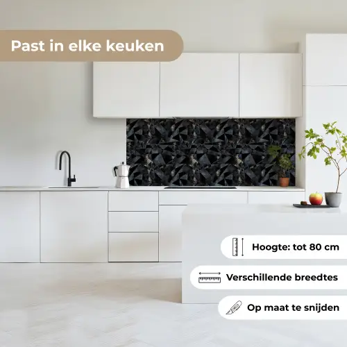 Driehoeken - Abstract - Donker keuken achterwand 2 middel 871 -sfeer4_NL