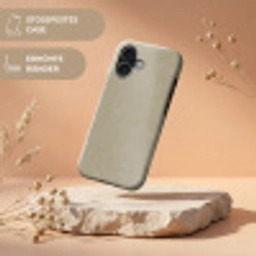 Taupekleur - Gewolkt textuur - Natuurlijk Toughcase MagSafe Apple iPhone 17 klein 1017 -USP_RandenV_DE