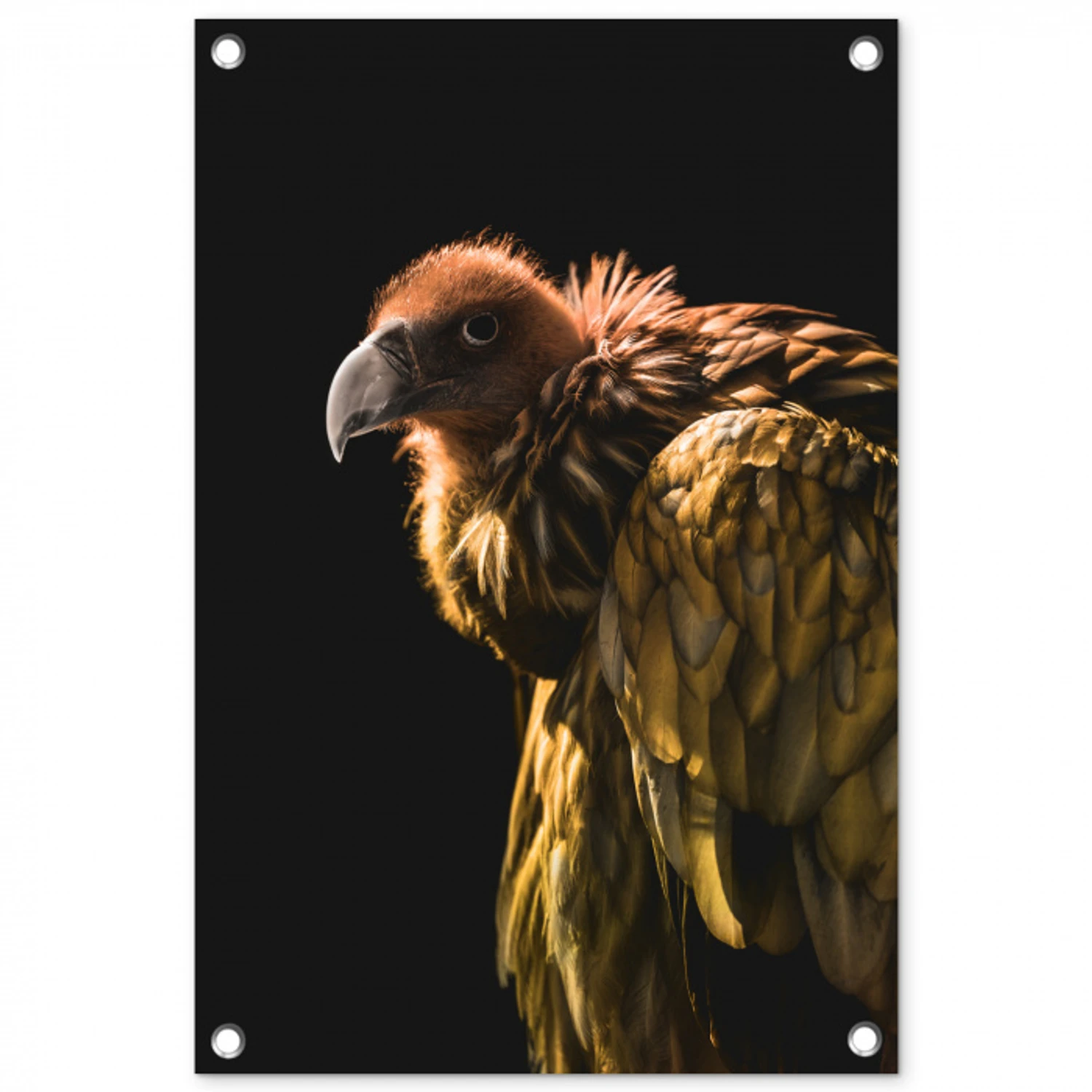 Gier - Roofdier - Vogel tuinposter los doek klein -3d