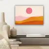 Zon - Heuvels - Abstract - Roze canvas 2cm klein -sfeer6