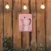 Roze - Mokkapot - Illustratie - Koffie tuinposter los doek klein -sfeer1