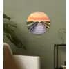 Zonsonderang - Zee - Pad - Gras - Duin - Vogels Wandcirkel kunststof plaat 5mm dik klein -sfeer3