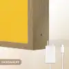 Nijlpaard - Vogels - Groen - Geel Light Box met batterij (Wandlamp kind) middel -USP_websiteoplaadbaarNL